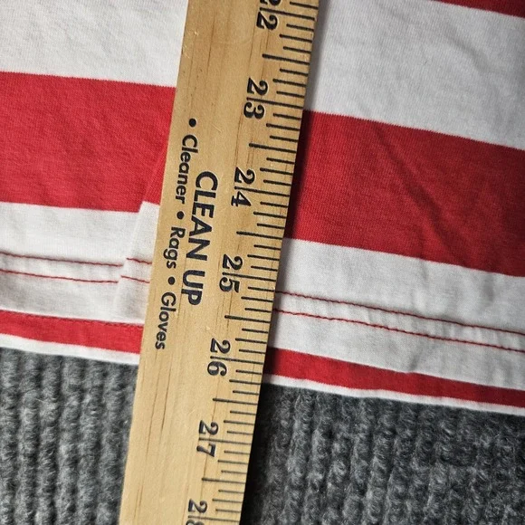 Vans Shirt Mens Large Red White Striped Graphic Skateboard Tee - Picture 9 of 10